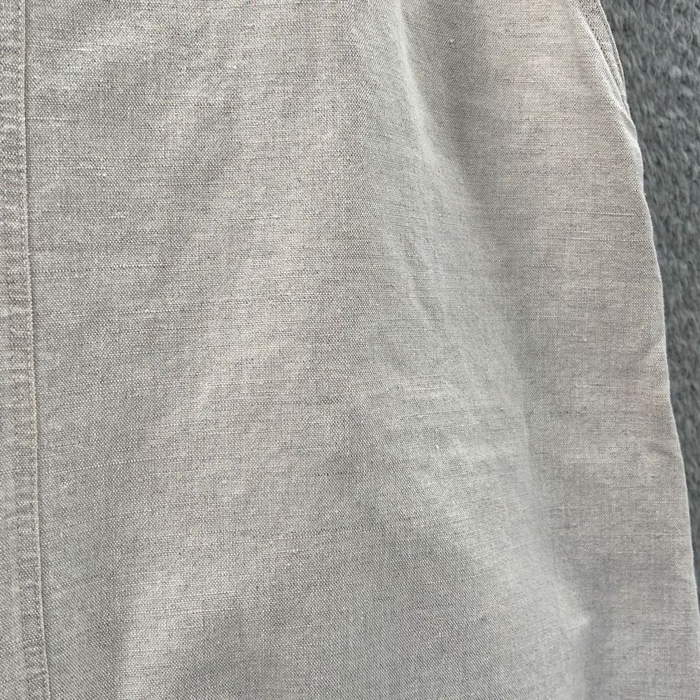 Vintage 90s Linen Blend Pinafore Jumper Maxi Dress Sleeveless Overall Indie - Picture 14 of 14